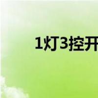 1灯3控开关（一灯三控开关实物图）