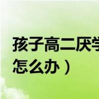 孩子高二厌学不愿去学校咋办（高二孩子厌学怎么办）