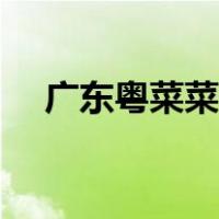 广东粤菜菜谱大全汤类（广东粤菜菜谱）