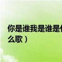 你是谁我是谁是什么歌时光变成了盗贼（你是谁我是谁是什么歌）