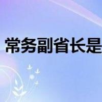 常务副省长是什么级别（副省长是什么级别）
