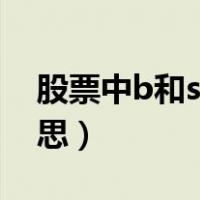 股票中b和s是什么意思（股票b和s是什么意思）