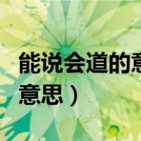 能说会道的意思是好的还是坏的（能说会道的意思）