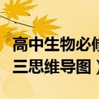 高中生物必修三思维导图大全（高中生物必修三思维导图）