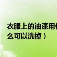 衣服上的油漆用什么可以洗掉不留痕迹（衣服上的油漆用什么可以洗掉）
