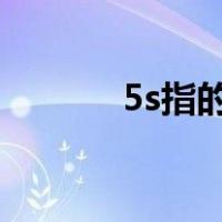 5s指的是什么?（5s是指哪些）