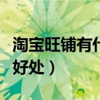 淘宝旺铺有什么好处与坏处（淘宝旺铺有什么好处）