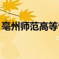 亳州师范高等专科学校2020年还招专科生吗?