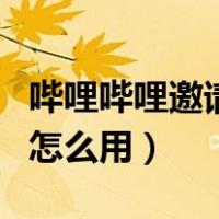 哔哩哔哩邀请码怎么用手机（哔哩哔哩邀请码怎么用）