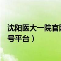 沈阳医大一院官网挂号怎么预约（沈阳医大一院网上预约挂号平台）