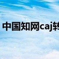 中国知网caj转Word（中国知网caj转word）