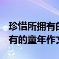珍惜所拥有的童年作文300字左右（珍惜所拥有的童年作文）
