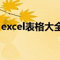 excel表格大全图 基础教程（excel表格大全）