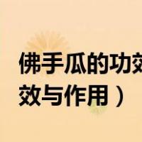 佛手瓜的功效与作用及适用人群（佛手瓜的功效与作用）