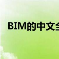 BIM的中文全称是什么（bim全称是什么）
