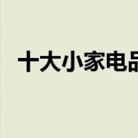 十大小家电品牌排行榜（小家电品牌排名）