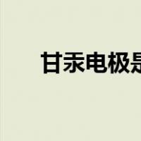 甘汞电极是正极还是负极（甘汞电极）