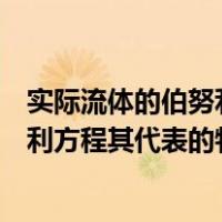 实际流体的伯努利方程式各部分的含义（什么是流体的伯努利方程其代表的物理意义是什么）