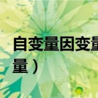 自变量因变量中介变量调节变量（自变量因变量）