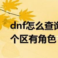 dnf怎么查询角色在哪个区（dnf怎么查询哪个区有角色）