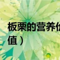 板栗的营养价值与功效和禁忌（板栗的营养价值）