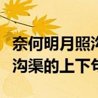 奈何明月照沟渠的上半句是什么（奈何明月照沟渠的上下句）