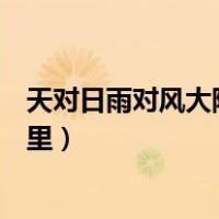 天对日雨对风大陆对长空（天对地雨对风大陆对长空出自哪里）