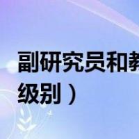 副研究员和教授哪个级别高（副研究员是什么级别）