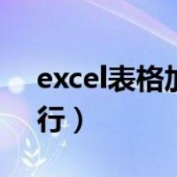 excel表格加行怎么操作（excel表格怎么加行）