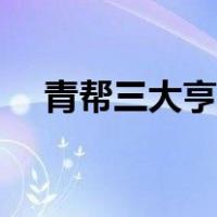 青帮三大亨辈分（青帮的二十四辈排名）