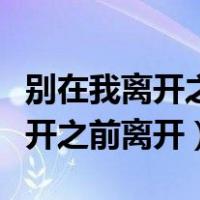 别在我离开之前离开是哪一年的歌（别在我离开之前离开）