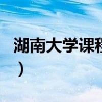 湖南大学课程中心4.0（湖南大学课程中心3 0）