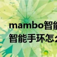mambo智能手环怎么用怎么点亮（mambo智能手环怎么用）
