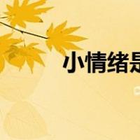 小情绪是什么（小情绪什么意思）