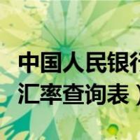 中国人民银行汇率查询表下载（中国人民银行汇率查询表）