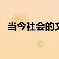 当今社会的文化现状（当今社会文化现状）