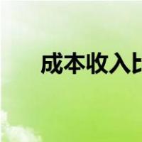 成本收入比是什么意思（成本收入比）