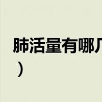 肺活量有哪几部分组成（肺活量包括哪几部分）