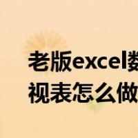老版excel数据透视表怎么做（Excel数据透视表怎么做）