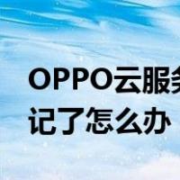 OPPO云服务忘记密码（oppo云服务密码忘记了怎么办）