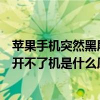 苹果手机突然黑屏开不了机是什么情况（苹果手机突然黑屏开不了机是什么原因）