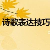 诗歌表达技巧手绘思维导图（诗歌表达技巧）