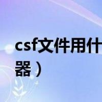 csf文件用什么软件打开（csf文件用什么播放器）