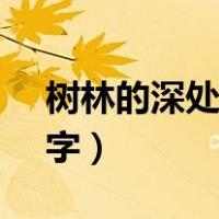 树林的深处作文20字（树林的深处作文200字）