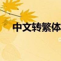 中文转繁体字转换器软件（中文转繁体）