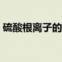硫酸根离子的杂化轨道（硫酸根离子的检验）