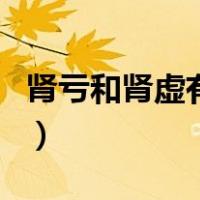 肾亏和肾虚有什么区别吗（肾亏和肾虚的区别）