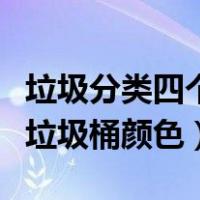 垃圾分类四个垃圾桶代表什么（垃圾分类四个垃圾桶颜色）