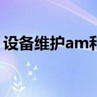 设备维护am和pm是指什么（设备维护方案）