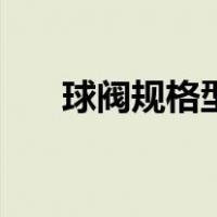 球阀规格型号及参数（球阀规格型号）